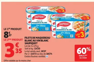 Filets de maquereau blanc au vin blanc Saupiquet