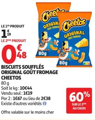 Biscuits soufflés Original goût fromage Cheetos