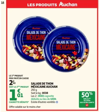 Salade de thon mexicaine Auchan
