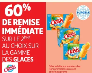 Gamme des glaces Oasis (Sorbet Tropical, Fruits Exotiques, Sorbet Multifruits)