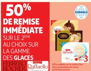 Glaces de la gamme Ferrero Rocher & Raffaello