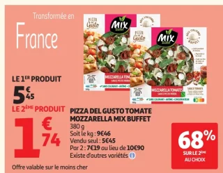 PIZZA DEL GUSTO TOMATE MOZZARELLA MIX BUFFET