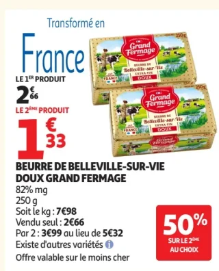 Beurre de Belleville-sur-Vie doux Grand Fermage