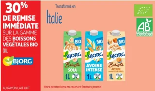 Boissons végétales bio Bjorg