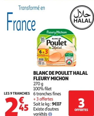 Blanc de Poulet Halal Fleury Michon