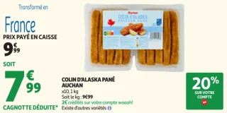 Colin d'Alaska pané Auchan