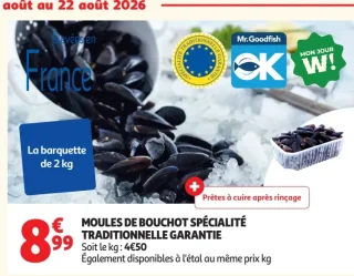 Moules de bouchot Spécialité Traditionnelle Garantie