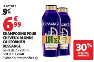 Shampooing pour cheveux blonds californien Dessange