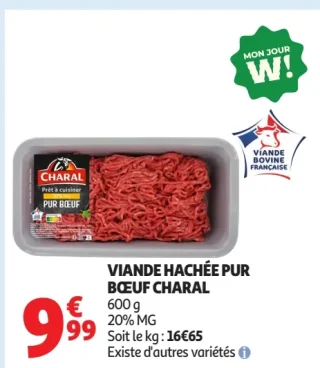 Viande hachée pur bœuf Charal