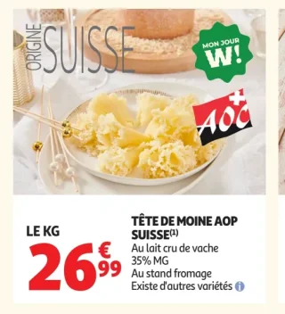 Tête de Moine AOP Suisse