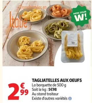 Tagliatelles aux oeufs