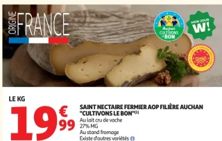 Saint Nectaire Fermier AOP Filière Auchan "Cultivons le bon"