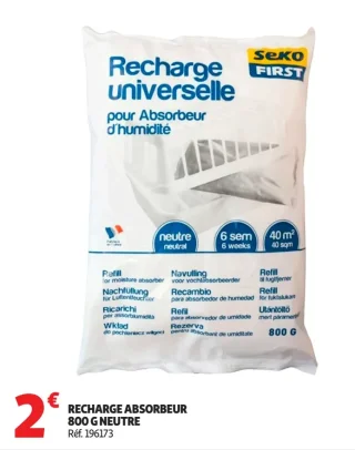 Recharge absorbeur 800 g neutre Seko First