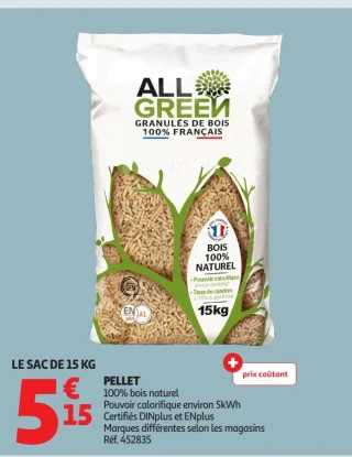 Pellet 100% bois naturel All Green