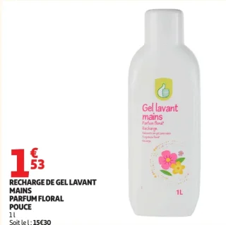 Recharge de gel lavant mains parfum floral Pouce