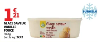 Glace Saveur Vanille Pouce