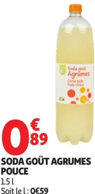 Soda goût agrumes Pouce