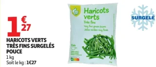 Haricots verts très fins surgelés Pouce