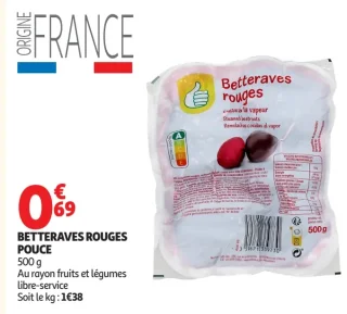 Betteraves rouges Pouce