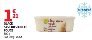 Glace saveur vanille Pouce