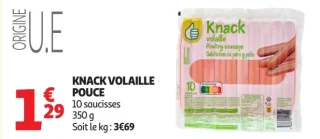 Knack volaille Pouce