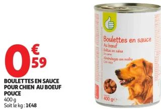 Boulettes en Sauce pour Chien au Boeuf Pouce