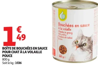 Boîte de Bouchées en Sauce pour Chat à la Volaille Pouce