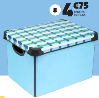 BOITE DE RANGEMENT 17 L DIM. 36 X 22 X 27 CM