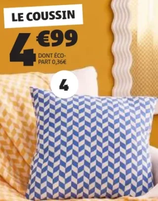 COUSSIN DIM.45X45 CM, COTON, POLYESTER