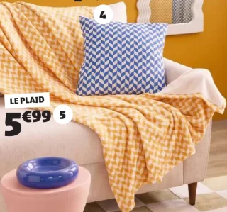 PLAID DIM.130X160 CM, POLYESTER