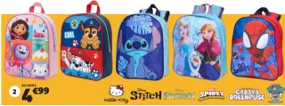 Sac à dos licence (Gabby's Dollhouse, Pat' Patrouille, Stitch, Frozen, Spidey, Naruto)