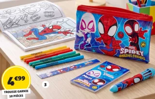 Trousse garnie 10 pièces Spidey
