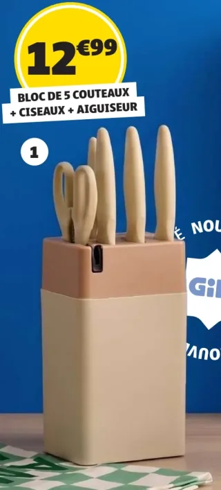 Bloc couteaux de cuisine GiFi