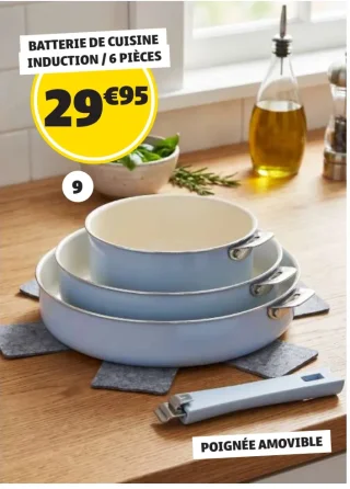 Batterie de cuisine 6 pièces GiFi