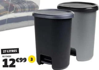 Poubelle à pédale 27 L GiFi