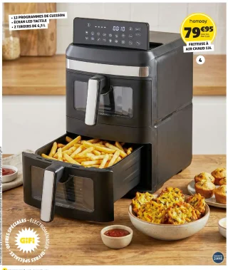 FRITEUSE À AIR CHAUD 13L Homday