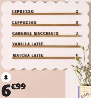 Tableau déco menu