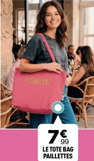 Le tote bag paillettes