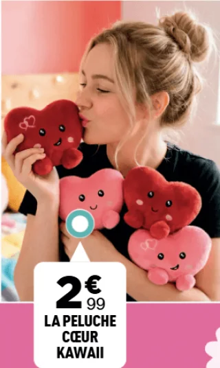 La peluche cœur Kawaii
