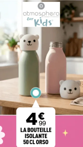La bouteille isolante 50 cl Orso Atmosphera for Kids