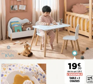 Table + 2 Chaises atmosphera for Kids