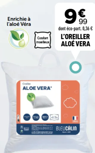 Bleu Câlin L'oreiller Aloé Vera