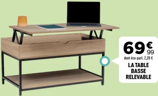 LA TABLE BASSE RELEVABLE