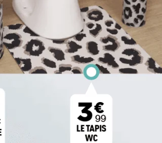 Le tapis WC motif léopard