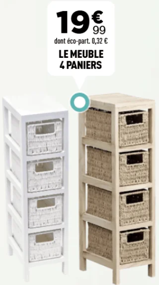 Le meuble 4 paniers
