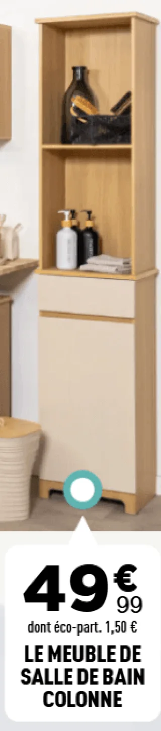 Le meuble de salle de bain colonne - Gamme Rivoli