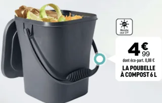 La poubelle à compost 6 L EDA