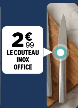 Couteau inox office Sitram