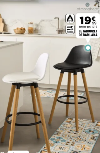 Le tabouret de bar Laka Atmosphera