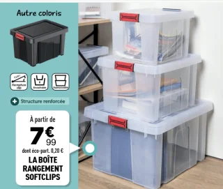 La boîte rangement Softclips